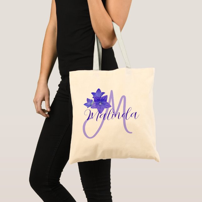 Personalised Floral Tote Bag (Front (Product))