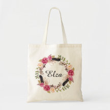 Personalised Floral Tote Bag Bridesmaid welcome