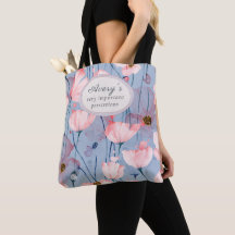 Personalised Floral Tote, Soft Aesthetic Design