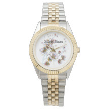 Personalised floral watch for women