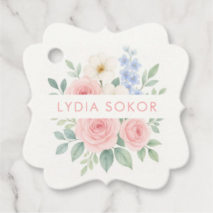 Personalised Floral Watercolor Gift Tag