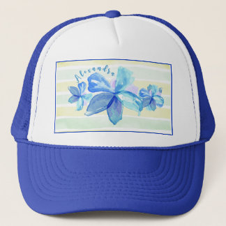Personalised Floral Watercolor Trucker Hat