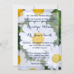 Personalised Floral Wedding Invitations Daisy