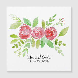 Personalised Floral Wedding Party Favour Magnet