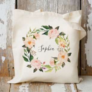 Personalised Floral Wreath Braidsmaid,Welcome2 Tote Bag