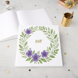 Personalised Floral Wreath – Custom Name Guest Book