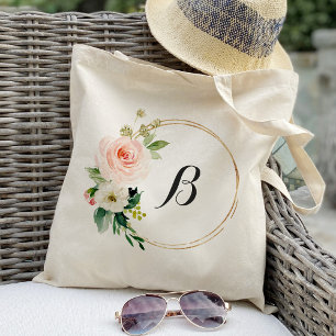 personalised Floral Wreath Tote Bag Bridesmaid