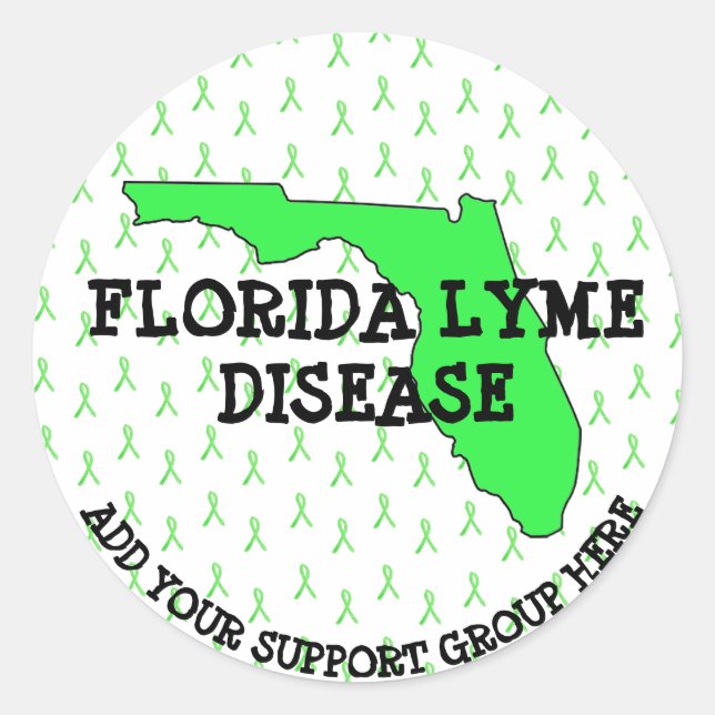 Personalised Florida Lyme Awareness Stickers (Front)