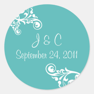 Personalised Flourish Envelope Seal Sticker