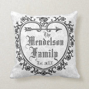 Personalised flourish monogrammed cushion