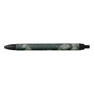 Personalised flower black Ink pen for everyday use