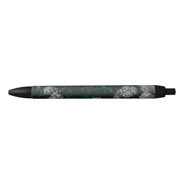 Personalised flower black Ink pen for everyday use (Front)