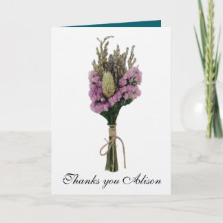 Personalised Flower Bouquet Thank You Card