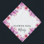 Personalised Flower Dog Pet Wedding Bandana<br><div class="desc">A super cute floral wedding bandanna you can personalise with your dog's name. Designed by Thisisnotme©</div>