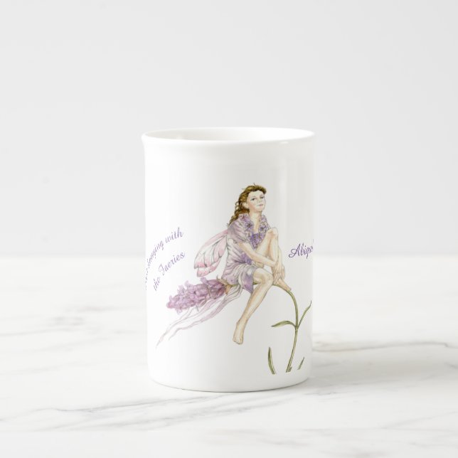 Personalised Flower Fairy Bone China Mug (Front)