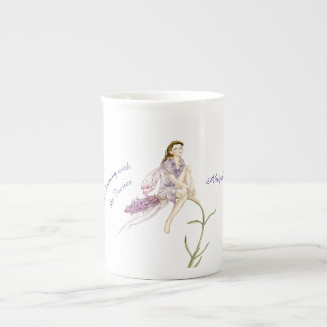 Personalised Flower Fairy Bone China Mug (Front)