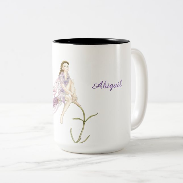 Personalised Flower Fairy Mug (Front Right)