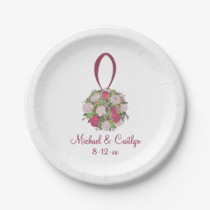 Personalised Flower Floral Bouquet Wedding Plates