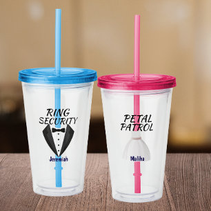 Personalised Flower Girl Cute Kids favour Acrylic Tumbler