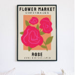 Personalised Flower Market Birth flower Art Print<br><div class="desc">This art print is in the style of a flower market poster. The flowers are Roses which are the birth flower for June. There is space to personalise the text to change the location to somewhere special to you and the subtitle to someone’s name or birth date. This would be...</div>