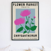 Personalised Flower Market Birth flower Art Print