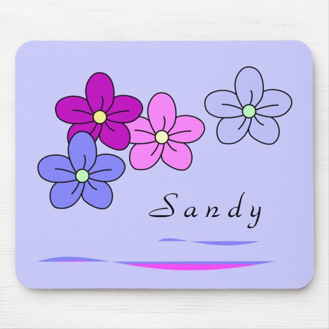 Personalised Flower Mousepads (Front)