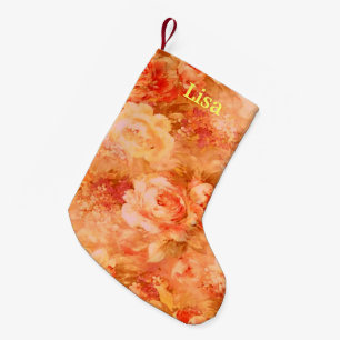 Personalised Flower Painting Christmas Stocking