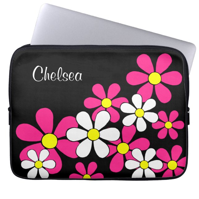 Personalised Flower Power Laptop Sleeve (Front)