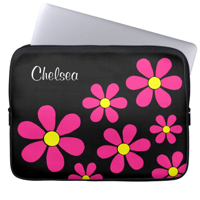 Personalised Flower Power Laptop Sleeve (Front)