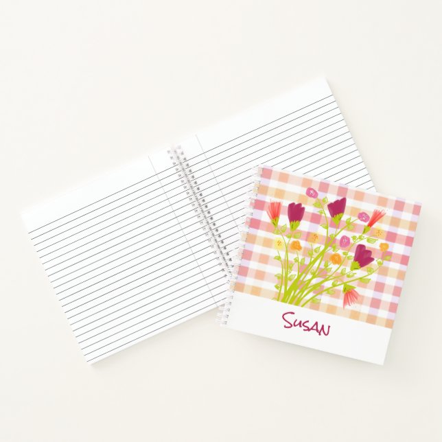 Personalised Flowered Notebook (Inside)