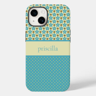 Personalised Flowers and Polka Dots Phone Case