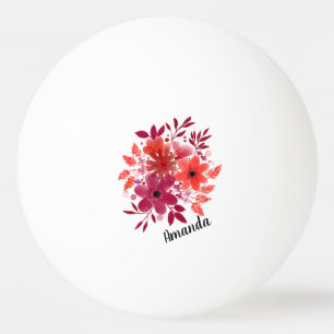 Personalised Flowers Ping Pong Ball