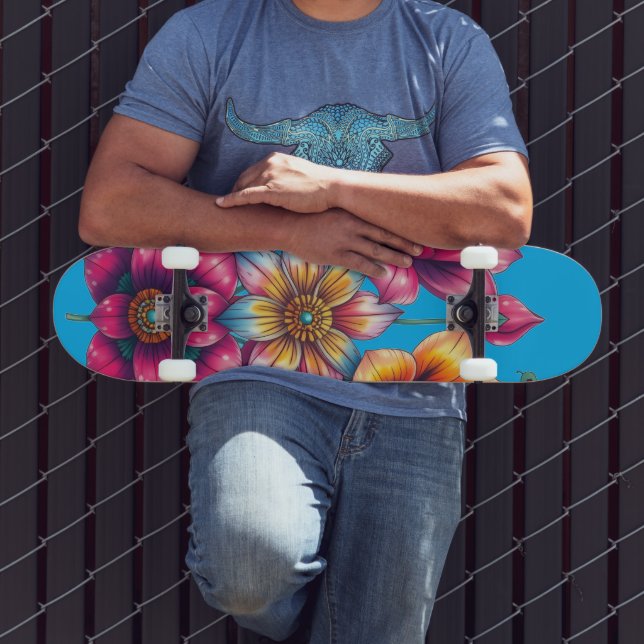 Personalised flowers skateboard (Outdoor 3)