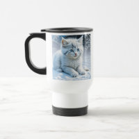 Personalised Fluffy White Kitten in Snow