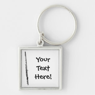 Personalised Flute Key Ring