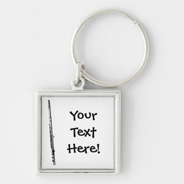 Personalised Flute Key Ring (Front)