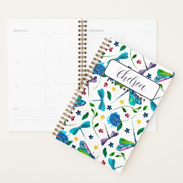 Personalised 'Flutter Dragonfly Garden" Artistic Planner (Display)