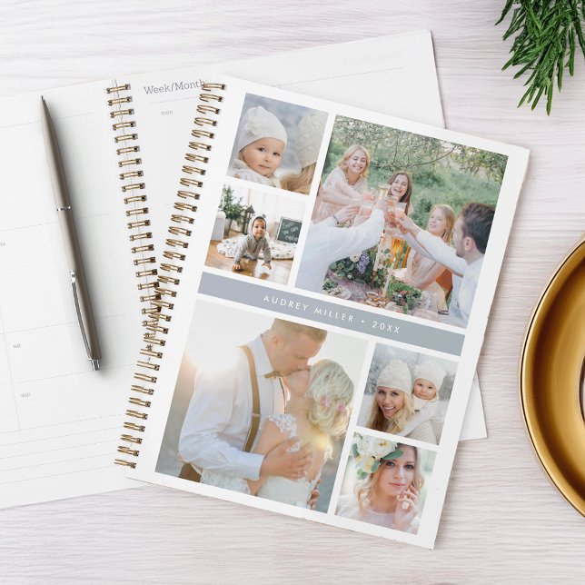 Personalised Fog Grey Photo Collage Planner (Creator Uploaded)