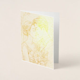 Personalised Foil Wedding Card