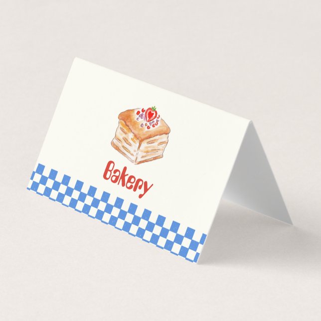Personalised Folded Bakery Business Card  (Front)