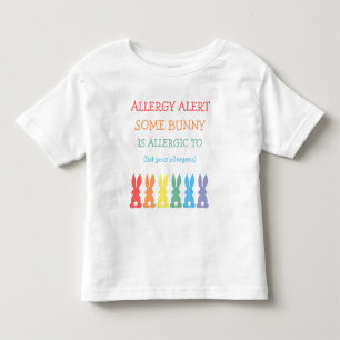 Personalised Food Allergy Alert Easter Bunny Toddler T-Shirt