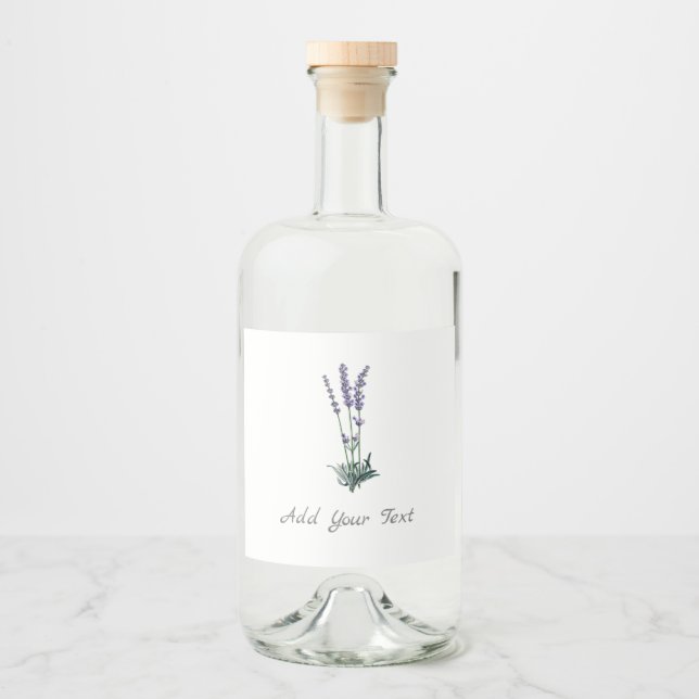 Personalised Food Beverage Lavender Herb Label Set (Front)