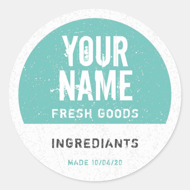 Personalised Food Storage Labels - Add your words (Front)