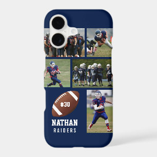 Personalised Football 5 Photo Collage Name Team #