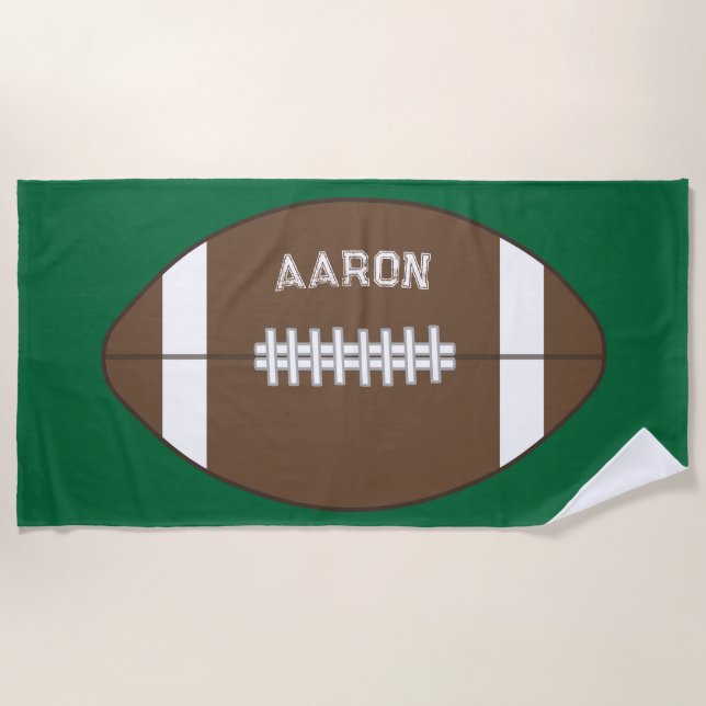 Personalised Football Beach Towel  (Front)