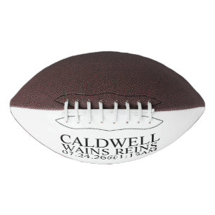 Personalised Football Birth Announcement, Baby Boy American Football