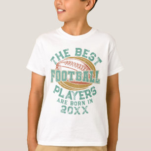 Personalised Football Birth Year Name Number T-Shirt