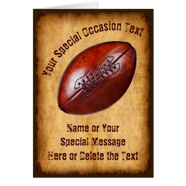 Personalised Football Birthday Cards, Any Occasion (Front)