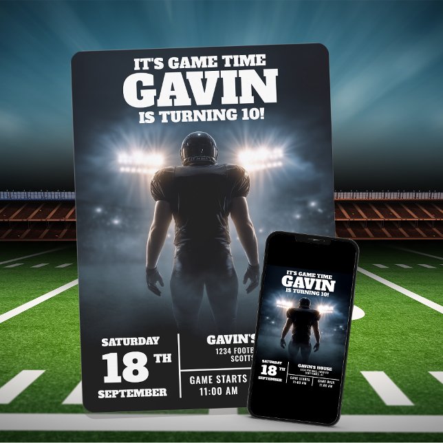 Personalised Football Birthday Party Invitation (Creator Uploaded)