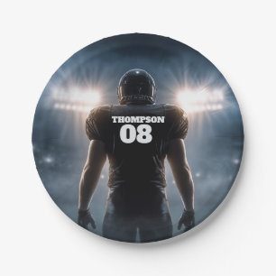 Personalised Football Birthday Party Paper Plate